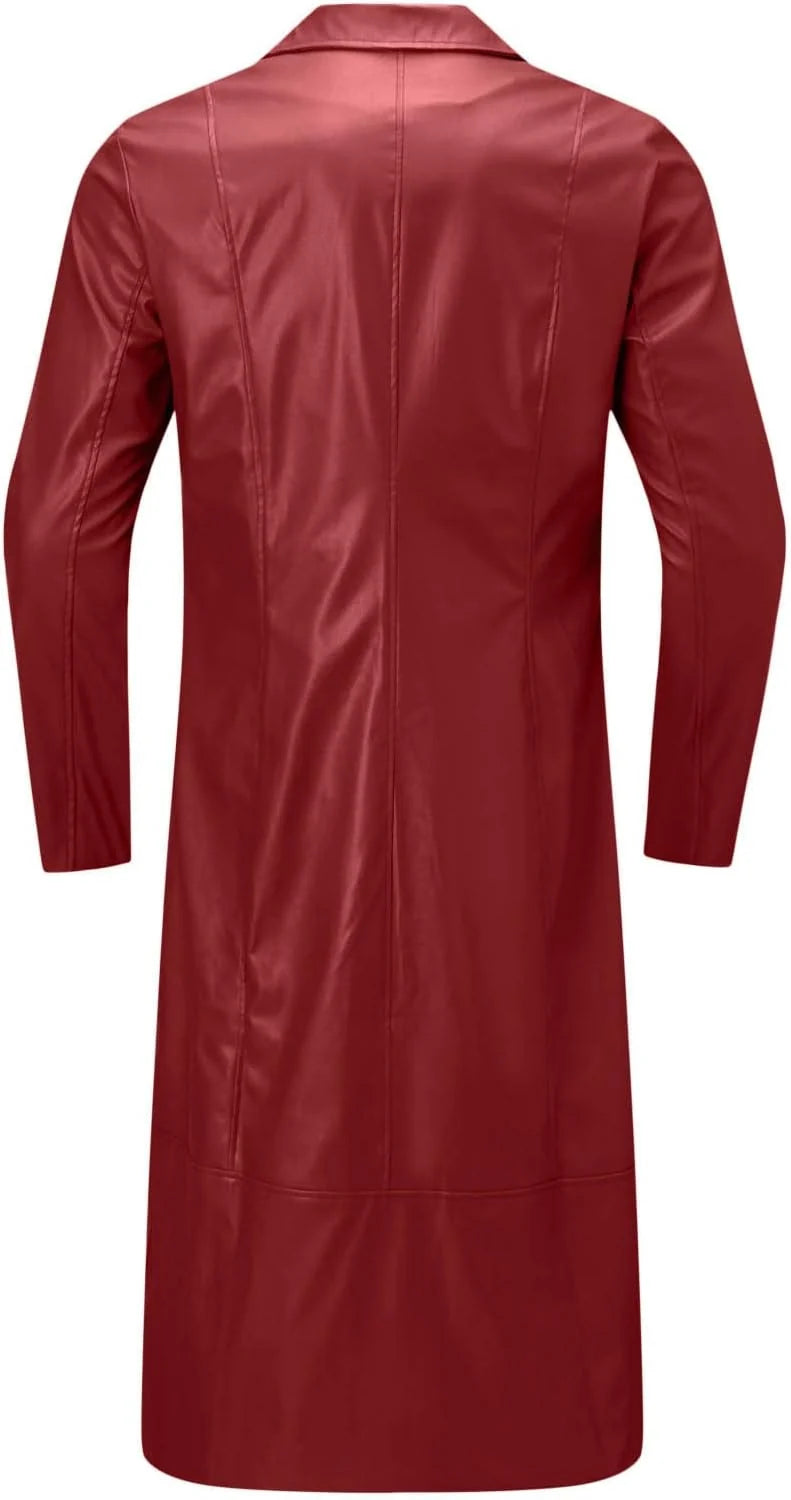 Men's Classic Structured Collar Long Trench Coat 2
