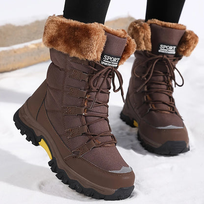 Brown Leather Women's Boots | Waterproof Insulated Winter Footwear 3