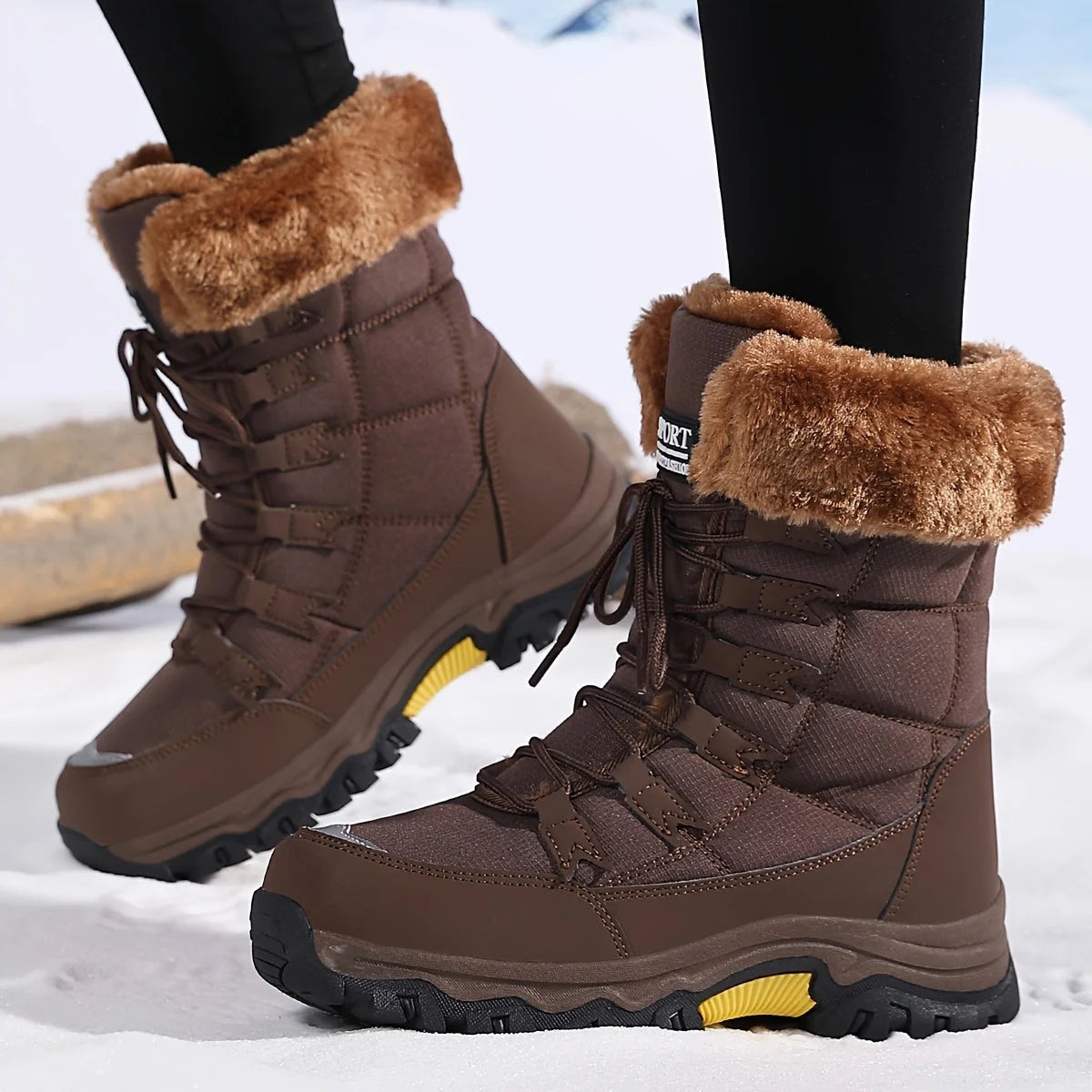Brown Leather Women's Boots | Waterproof Insulated Winter Footwear 5