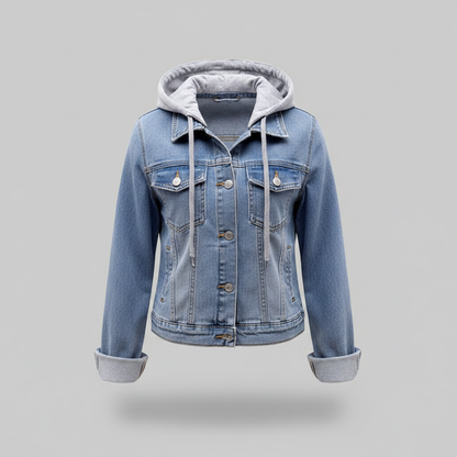 Denim Jacket with Removable Hood | Women's Jacket