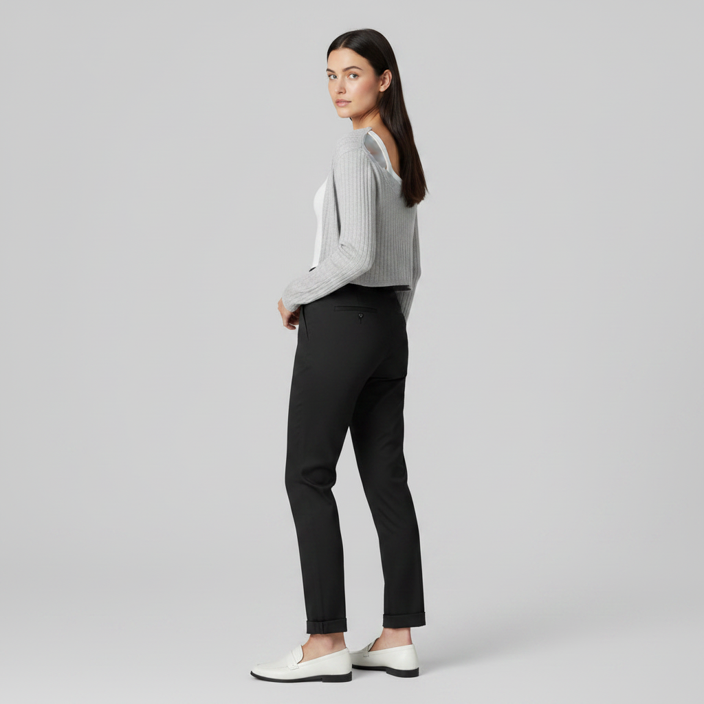 Elegant High Waist Suit Trousers | Women's Trousers