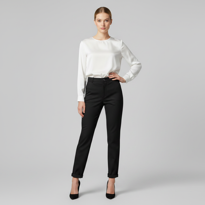 Elegant High Waist Suit Trousers | Women's Trousers