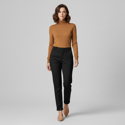 Elegant High Waist Suit Trousers | Women's Trousers