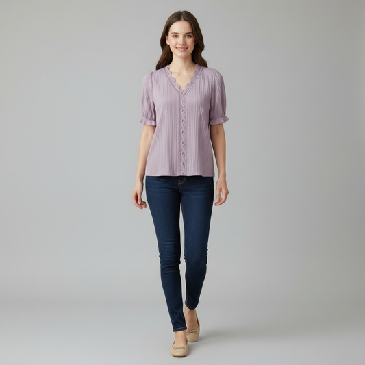 Elegant Puff Sleeve Top | Women's Summer Blouse