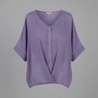Elegant V-Neck Women's Blouse | Long Sleeve Fashion Top