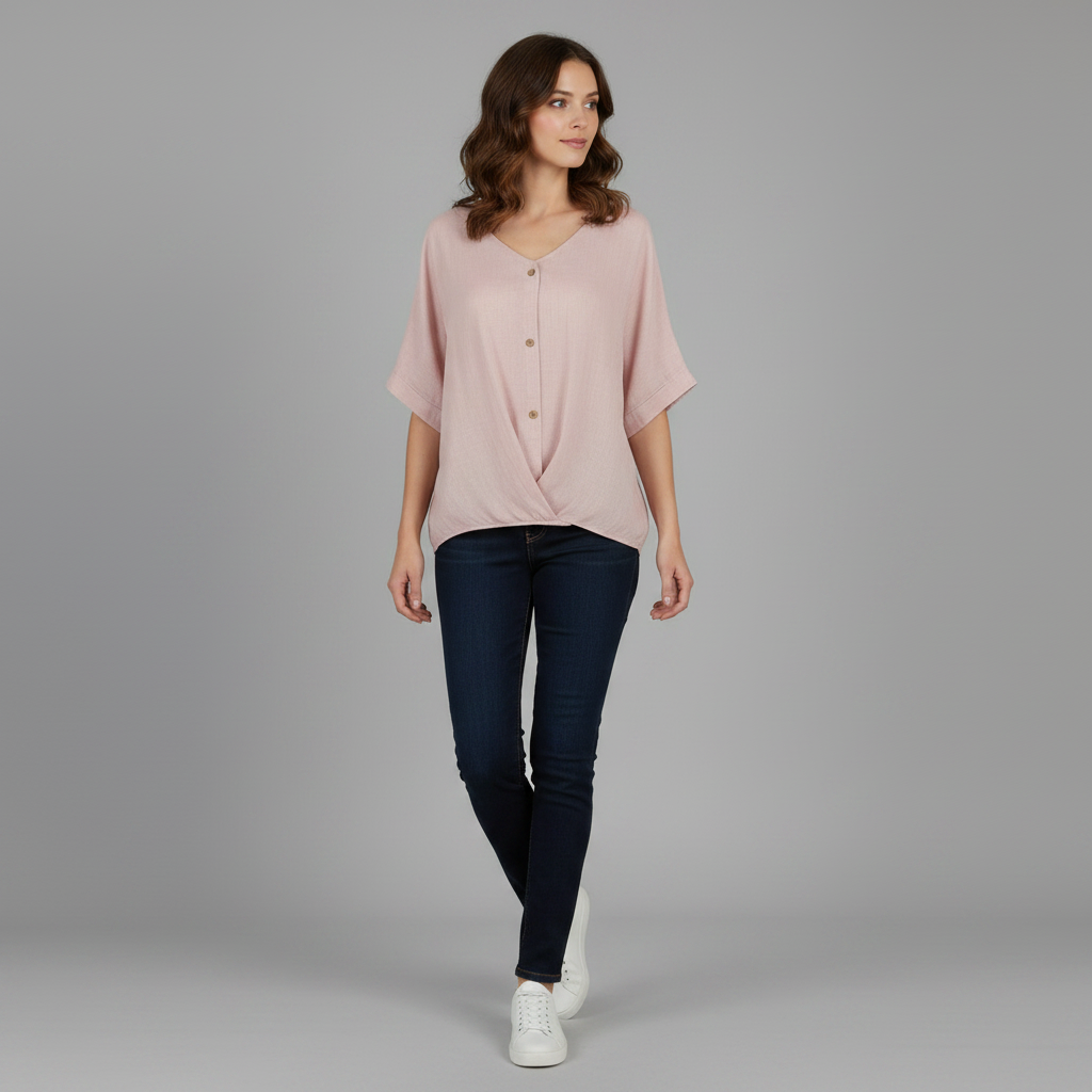 Elegant V-Neck Women's Blouse | Long Sleeve Fashion Top