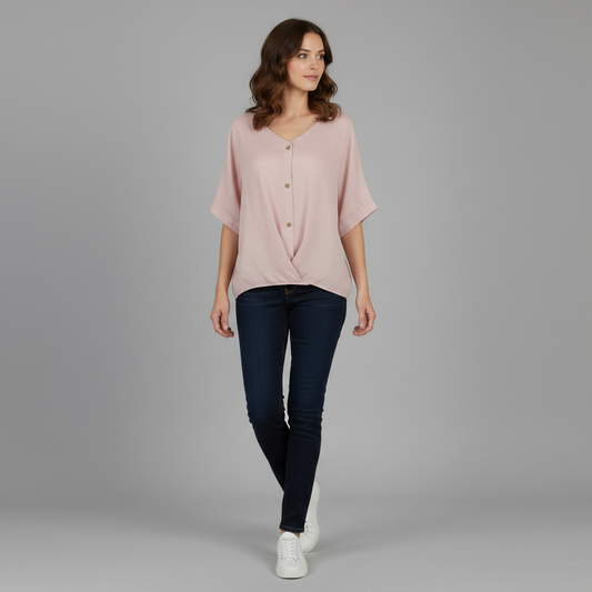Elegant V-Neck Women's Blouse | Long Sleeve Fashion Top