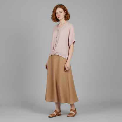 Elegant V-Neck Women's Blouse | Long Sleeve Fashion Top