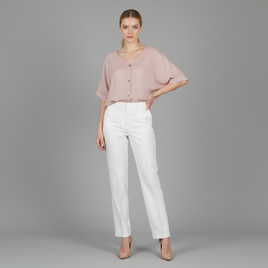 Elegant V-Neck Women's Blouse | Long Sleeve Fashion Top