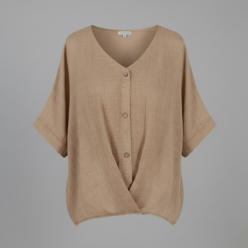 Elegant V-Neck Women's Blouse | Long Sleeve Fashion Top