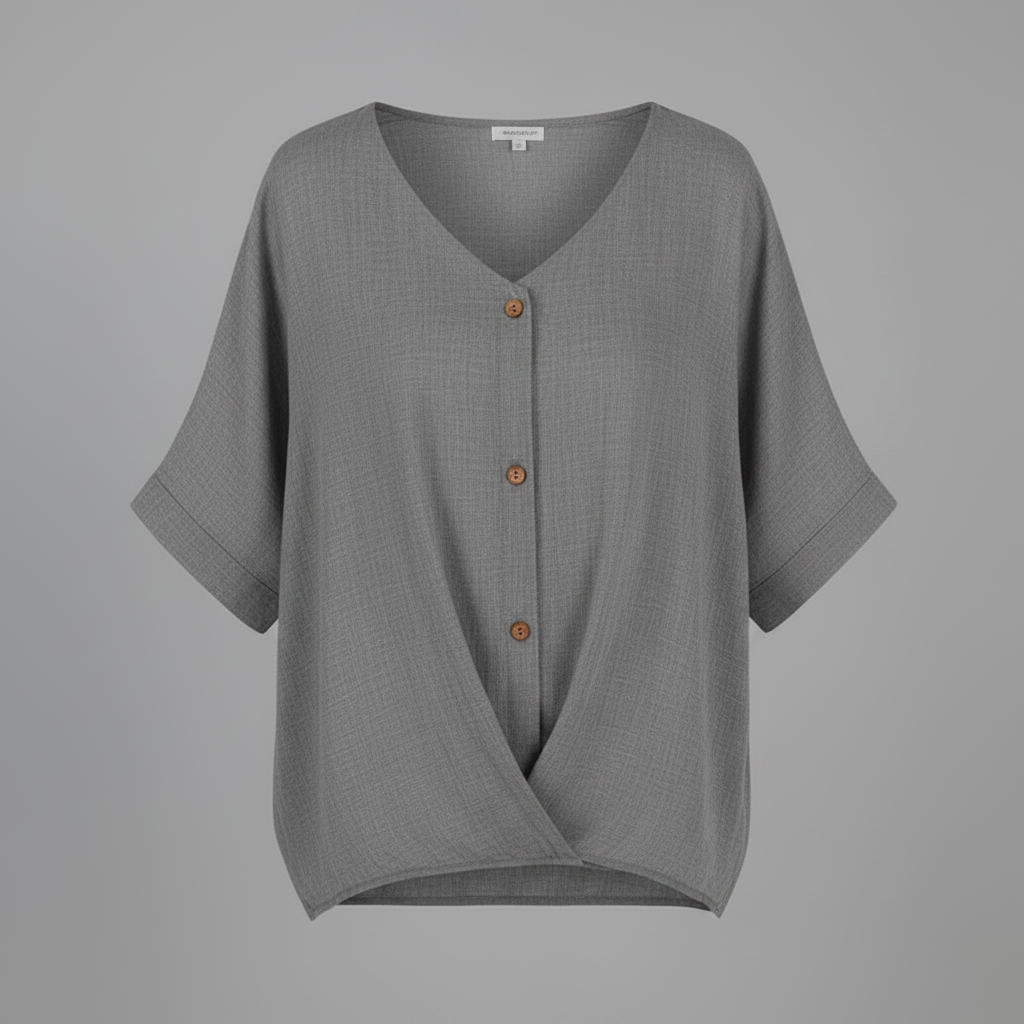 Elegant V-Neck Women's Blouse | Long Sleeve Fashion Top