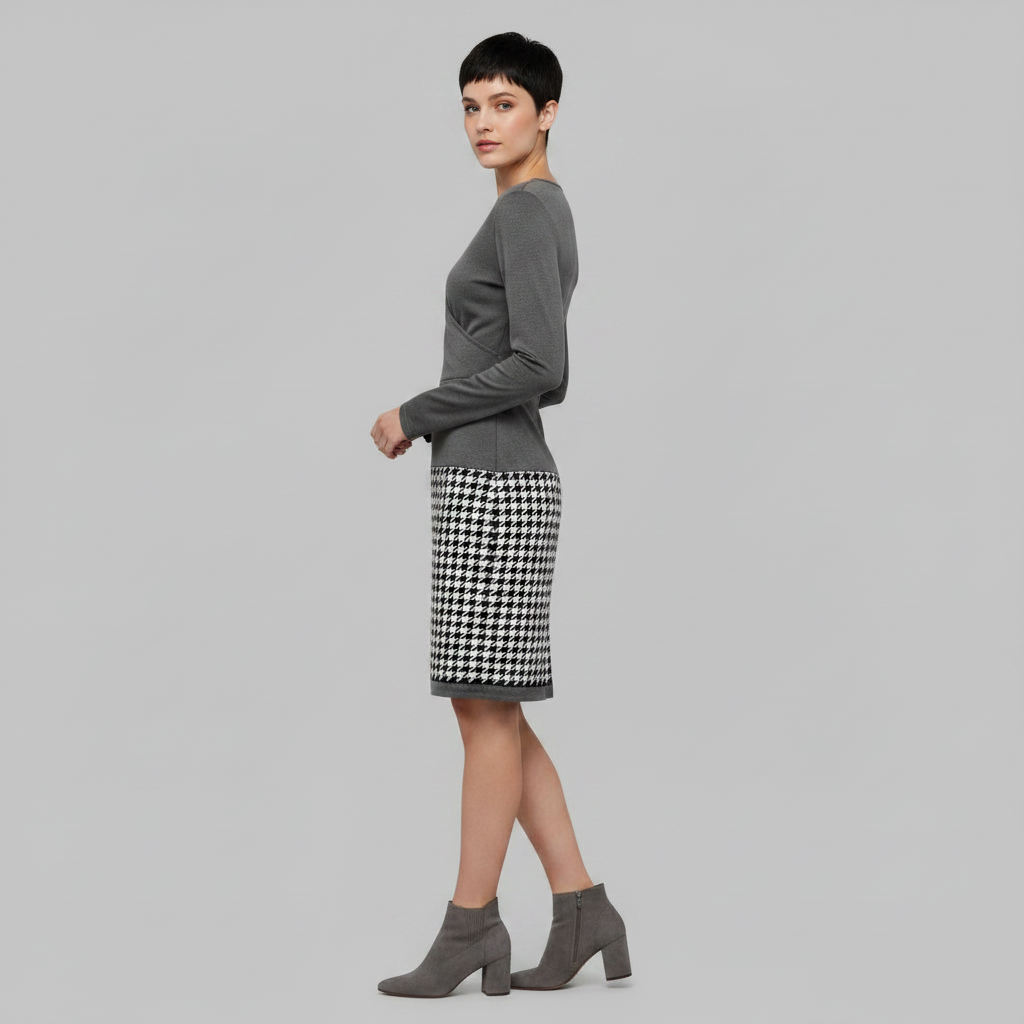 Mara | Elegant Women's Cocktail Dress with Unique Pattern