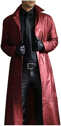 Men's Classic Structured Collar Long Trench Coat 0