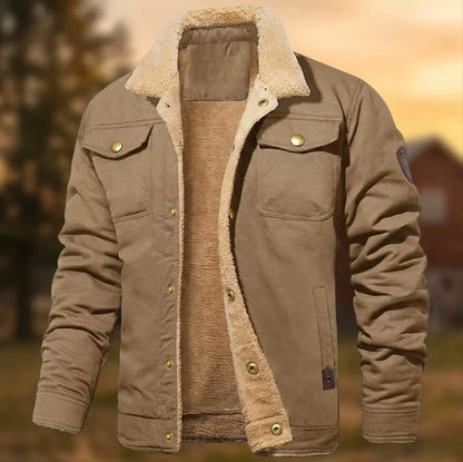 Men's Relaxed Fit Sherpa Collar Jacket 4