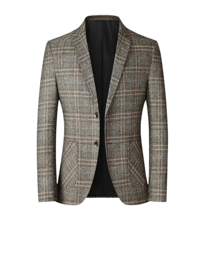 Men's Tailored Slim Fit Single-Breasted Blazer 1