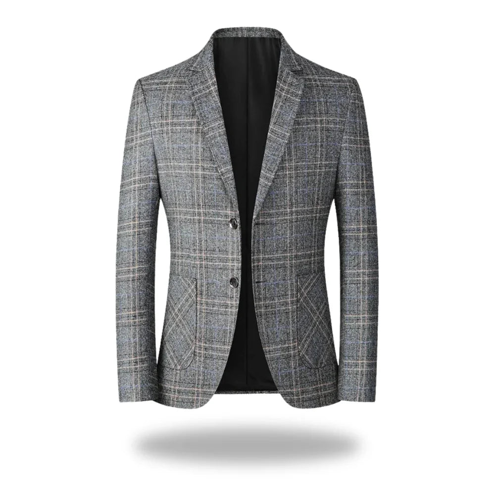 Men's Tailored Slim Fit Single-Breasted Blazer 2