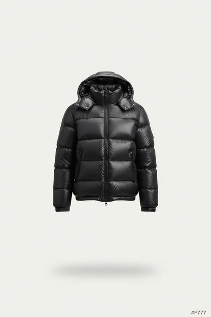 Men's Warm Hooded Quilted Padded Winter Jacket 0