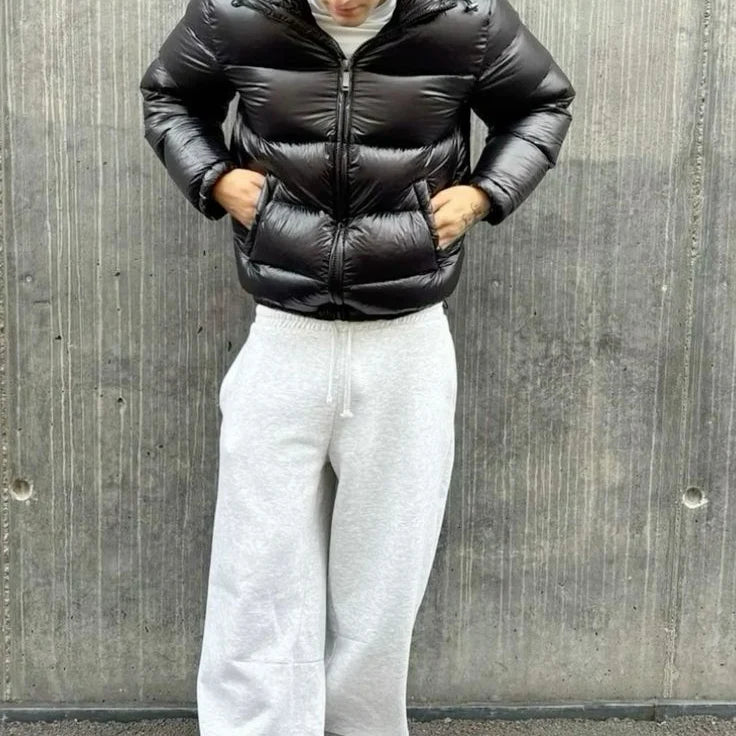 Men's Warm Hooded Quilted Padded Winter Jacket 2