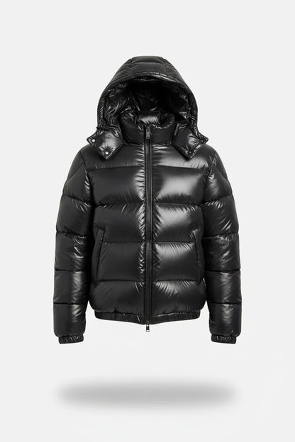 Men's Warm Hooded Quilted Padded Winter Jacket 4