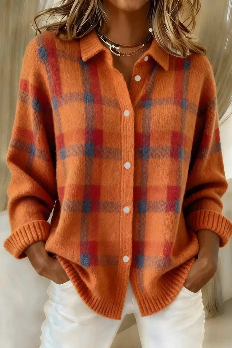 Soft Check Knit Cardigan | Women's Cardigan for Casual Wear 0