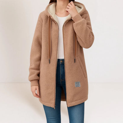 Women's Cozy Hooded Zip-Up Fleece Jacket 3
