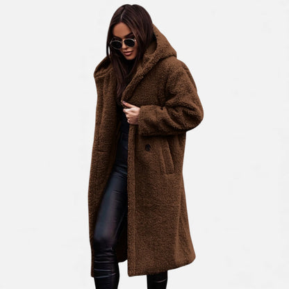 Women's Cozy Long Tailored Faux Fur Winter Coat 4