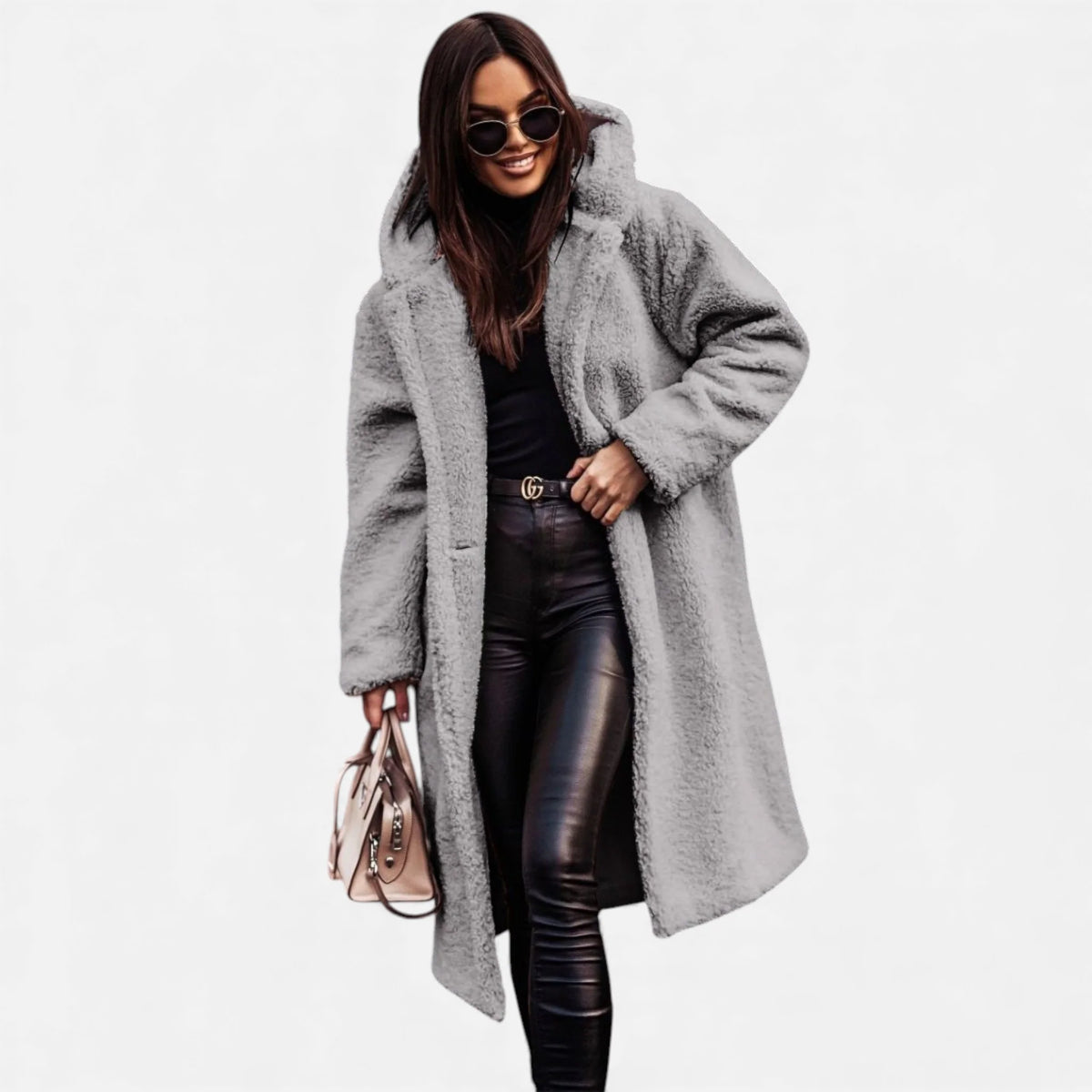 Women's Cozy Long Tailored Faux Fur Winter Coat 5
