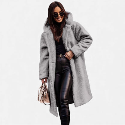 Women's Cozy Long Tailored Faux Fur Winter Coat 5