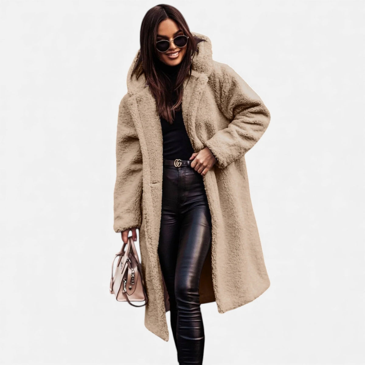 Women's Cozy Long Tailored Faux Fur Winter Coat 6
