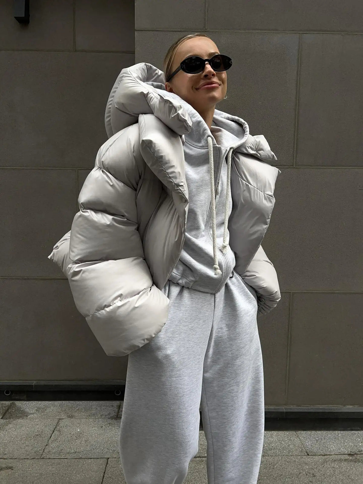Women's Cozy Oversized Quilted Puffer Jacket 2