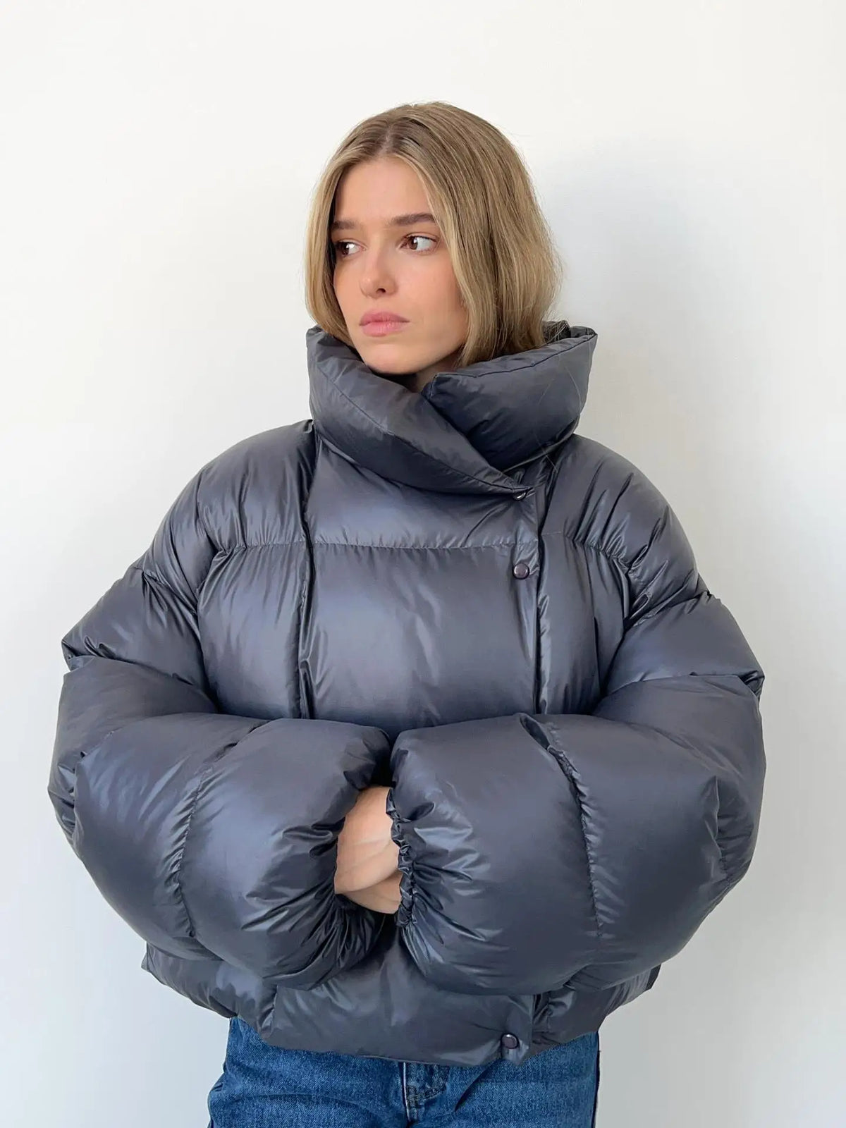 Women's Cozy Oversized Quilted Puffer Jacket 4