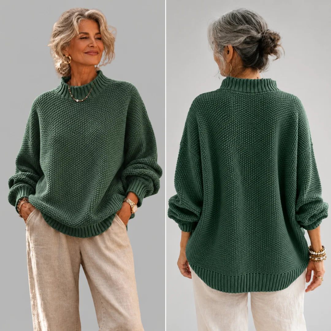 Women's Cozy Relaxed Fit Ribbed Jumper 2